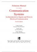 Solutions Manual for Communication Systems&colon; An Introduction to Signals and Noise in Electrical Communication&comma; 4th Edition