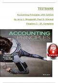TEST BANK For Accounting Principles&comma; 14th Edition by Jerry J&period; Weygandt&comma; Paul D&period; Kimmel&comma; Verified Chapters 1 - 27&comma; Complete Newest Version