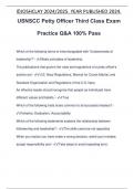 USNSCC Petty Officer Third Class Exam Practice Q&A 100&percnt; Pass