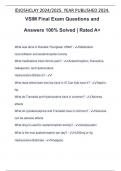 VSIM Final Exam Questions and Answers 100&percnt; Solved &vert; Rated A&plus;