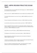DWC&colon; HIPPA REVIEW PRACTICE EXAM TEST&period;
