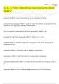 Cs 1104 Test 1 Questions And Answers Latest Update
