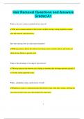 Hair Removal Questions and Answers  Graded A&plus;