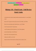 Biology 116 - Final Exam - Full Review Study Guide