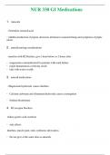 NUR 330 &lpar; LATEST 2024 &sol; 2025 &rpar; GI MEDICATIONS &vert; LATEST QUESTIONS WITH COMPLETE GRADE A&plus;&plus; ANSWERS