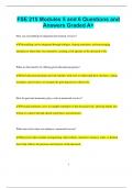 FSE 215 Modules 5 and 6 Questions and  Answers Graded A&plus;