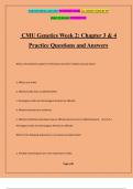 CMU Genetics Week 2&colon; Chapter 3 & 4 Practice Questions and Answers