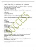 ADEX CSCE EXAM QUESTIONS AND ANSWERS