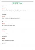 NUR 347 &lpar; LATEST 2024 &sol; 2025 &rpar; FINAL 1 &vert; GRADED A&plus; &vert;  PASSED &vert; NEW FULL EXAM ACTUAL