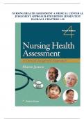 NURSING HEALTH ASSESSMENT A MEDICAL CENTER AL JUDGEMENT APPROACH 4TH EDITION JENSEN TEST BANK&sol;ALL CHAPTERS 1-30