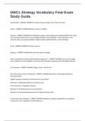 DWC1 Strategy Vocabulary Final Exam Study Guide&period;