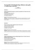 Nursing MSN 570 Pathophysiology Midterm study guide 2- United States University