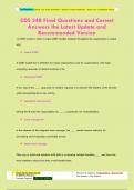 CDS348  Exam Questions and Correct Answers the Latest Update and Recommended Version