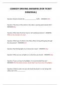  COMEDY DRIVING ANSWERS &lpar;FOR TICKET DISMISSAL&rpar; QUESTIONS AND ANSWERS 2024