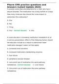 Pharm CMS practice questions and Answers &lpar;Latest Update 2025&rpar;