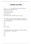  FLORIDA 215 EXAM QUESTIONS AND ANSWERS 2024