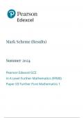 Pearson Edexcel GCE In A Level Further Mathematics &lpar;9FM0&rpar; Paper 03 Further Pure Mathematics 1 mark scheme June 2024