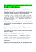 Air Conditioning Certification Exam Part 1 Solved 100&percnt; Correct