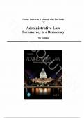 Solution Manual and Test Bank - for Administrative Law&colon; Bureaucracy in a Democracy 7th Edition by Daniel Hall&comma; All Chapters &vert;Complete Guide A&plus;