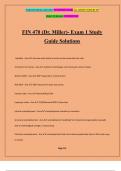 FIN 470 &lpar;Dr&period; Miller&rpar;- Exam 1 Study Guide Solutions