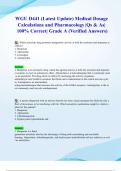 WGU D441 &lpar;Latest 2024&sol; 2025 Update&rpar; Medical Dosage Calculations and Pharmacology &vert;Qs & As&vert; 100&percnt; Correct&vert; Grade A &lpar;Verified Answers&rpar;