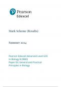 Pearson Edexcel Advanced Level GCE In Biology B &lpar;9BI0&rpar; Paper 03 General and Practical Principles in Biology mark scheme June 2024