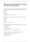 NSG 351 TEST BANK EXAM 3&excl; questions with 100&percnt; correct answers