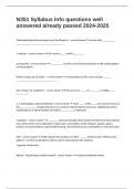 N351 Syllabus Info questions well answered already passed 2024-2025 