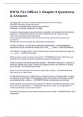 IFSTA Fire Officer 1 Chapter 6 Questions & Answers