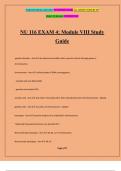 NU 116 EXAM 4&colon; Module VIII Study Guide