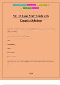 NU 116 Exam Study Guide with Complete Solutions