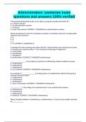 Administration&colon; sanitarian exam questions and answers 100&percnt; verified