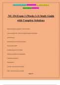NU 334 Exam 1 &lpar;Weeks 1-3&rpar; Study Guide with Complete Solutions
