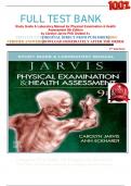 FULL TEST BANK Study Guide & Laboratory Manual for Physical Examination & Health Assessment 9th Edition by Carolyn Jarvis PhD Graded A&plus;   