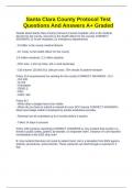 Santa Clara County Protocol Test Questions And Answers A&plus; Graded