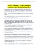 Santa Clara EMS exam complete questions and answers &vert; verified