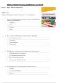 Mental Health Nursing 6th Edition Test Bank by Robynn Gorman&comma; Linda M&period;&semi; Anwar