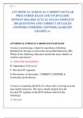 ATI MEDICAL SURGICAL CARDIOVASCULAR  PROCTORED EXAM AND STUDYGUIDE  NEWEST 2024-2025 ACTUAL EXAM COMPLETE  200 QUESTIONS AND CORRECT DETAILED  ANSWERS &lpar;VERIFIED ANSWERS&rpar; &vert;ALREADY  GRADED A&plus;  