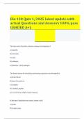 Bio 120 Quiz 1&sol;2025 latest update with actual Questions and Answers 100&percnt; pass GRADED A&plus;&rpar;