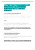 Potter Perry Fundamentals of Nursing I CH 15&comma;16&comma;17&comma;18&comma;19&comma;20