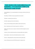 Test Bank for Fundamentals of Nursing&comma; 11th Edition