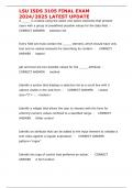 LSU ISDS 3105 FINAL EXAM 2024&sol;2025 LATEST UPDATE