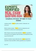 Compliance 101 Exam&sol; 107 Q&A&sol; A&plus; Score Solution&period; 
