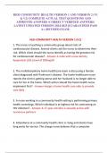 HESI COMMUNITY HEALTH VERSION 1 AND VERSION 2 &lpar;V1 & V2&rpar; COMPLETE ACTUAL TEST QUESTIONS AND APPROVED ANSWERS &lpar;CORRECT VERIFIED ANSWERS&rpar; LATEST UPDATED VERSION 2024-2025 &vert;GUARANTEED PASS A&plus; &lpar;REVISED EXAM&rpar;