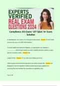 Compliance 101 Exam&sol; 107 Q&A&sol; A&plus; Score Solution 