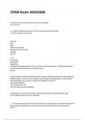 CPAR Exam NEWEST 2026&sol;2027 ACTUAL EXAM COMPLETE QUESTIONS AND CORRECT DETAILED ANSWERS &lpar;VERIFIED ANSWERS&rpar; &vert;ALREADY GRADED A&plus;&vert;&vert;BRAND NEW&excl;&excl;