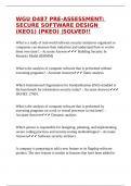 WGU D487 PRE-ASSESSMENT&colon; SECURE SOFTWARE DESIGN &lpar;KEO1&rpar; &lpar;PKEO&rpar; &vert;SOLVED&excl;&excl;