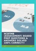 NCBTMB &lpar;ASSESSMENT&rpar; BOARD PREP QUESTIONS & ANSWERS SOLVED 100&percnt; CORRECT&excl;&excl;