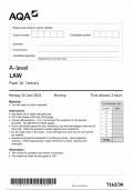 AQA A LEVEL LAW QUESTION PAPER 3A 2024&lpar;7162&sol;3A Contract&rpar;