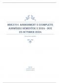MNE3701 Assignment 5 &lpar;COMPLETE ANSWERS&rpar; Semester 2 2024 - DUE 25 October 2024